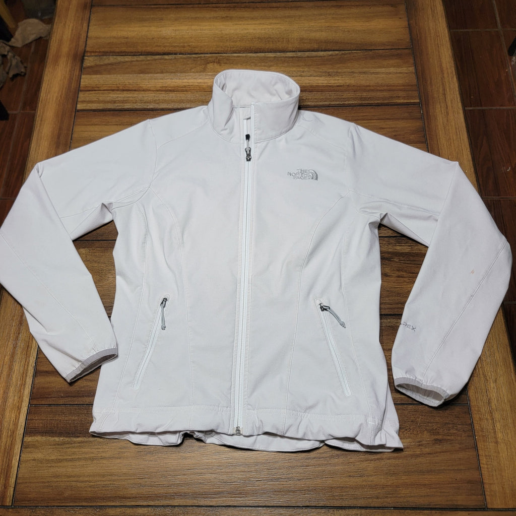 The North Face Full Zip White Athletic Jacket - Size Woman's Medium