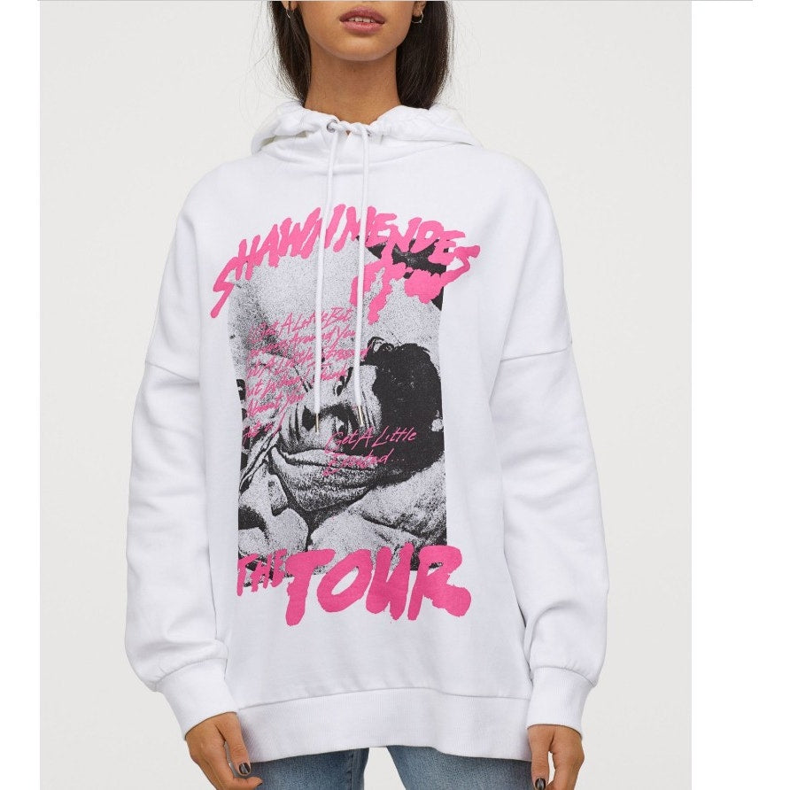 Shawn Mendez The Tour LS White Unisex Hoodie "Youth" - Size XL