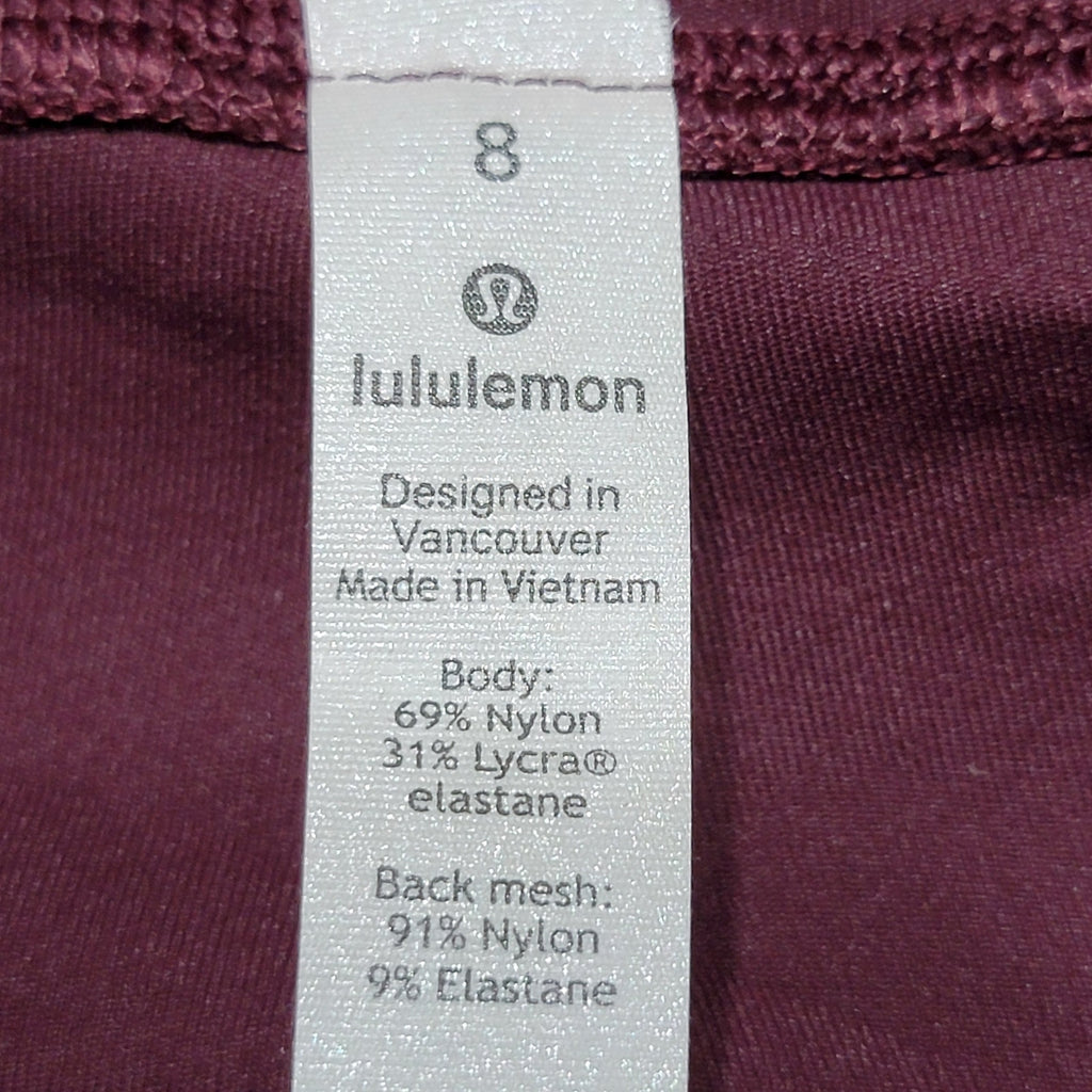 Lululemon Burgundy Leggings - Size 8