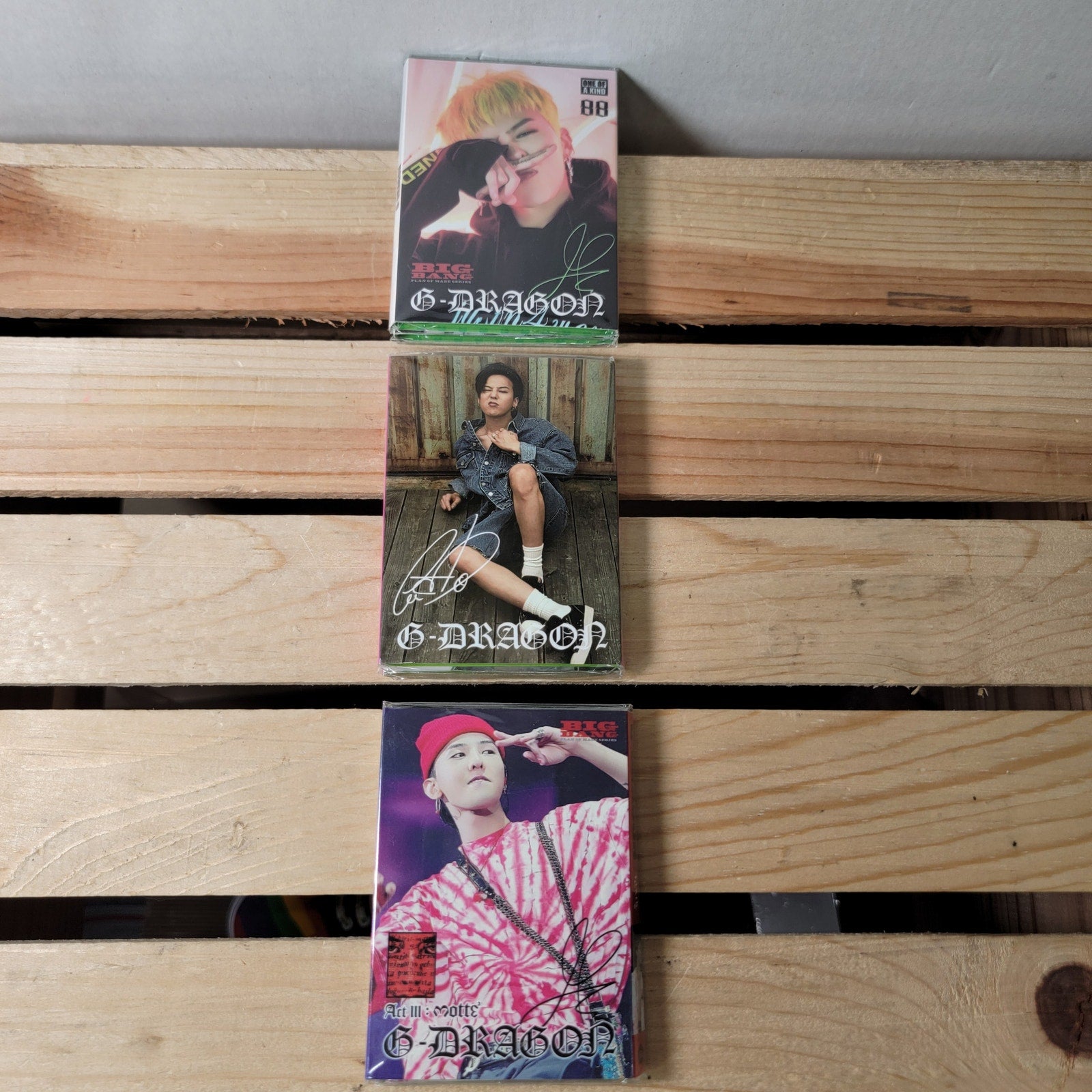 Set of 3 G-Dragon Photocard Memo Sets - NEW
