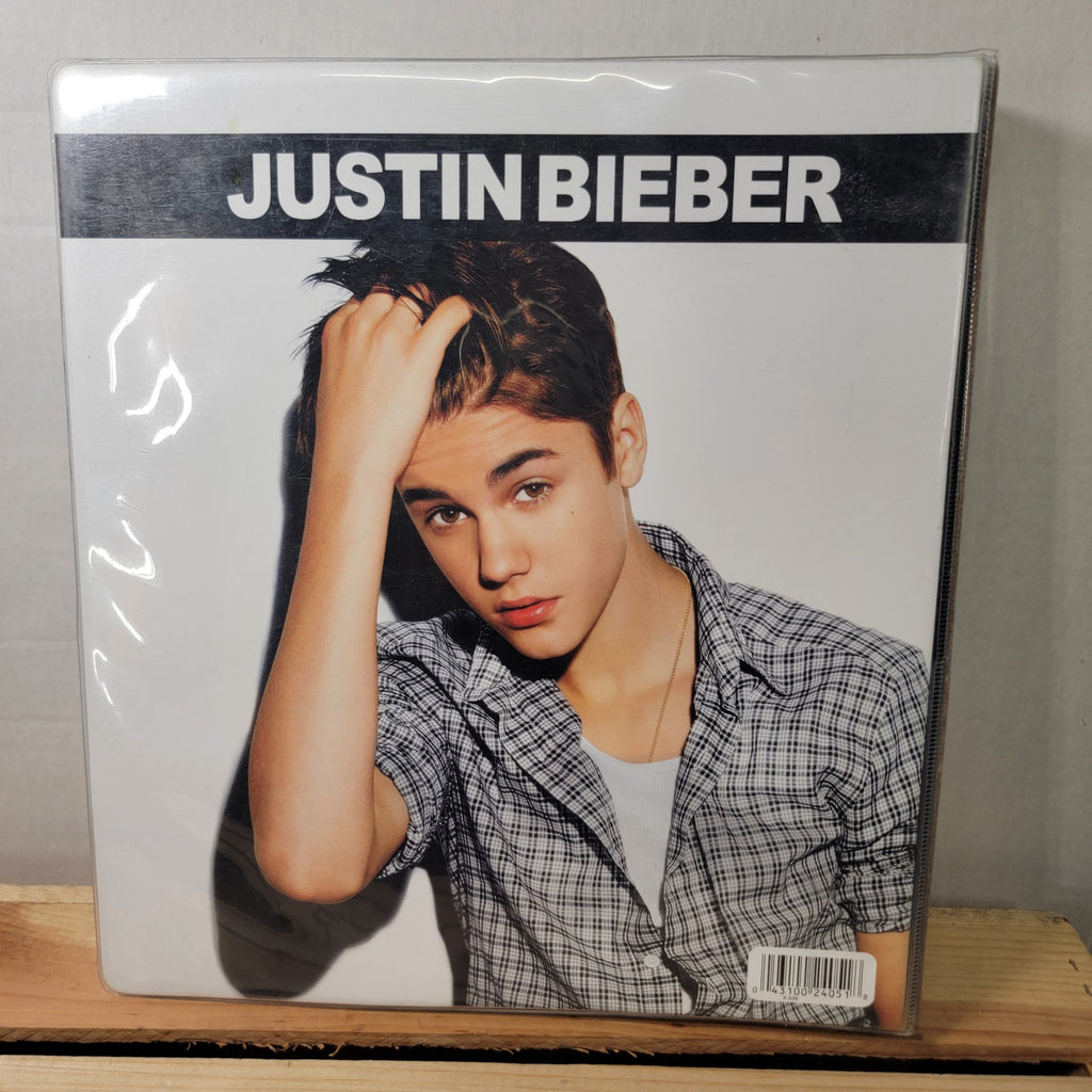 Justin Bieber White 1.5" Binder w/ Spiral Notebook
