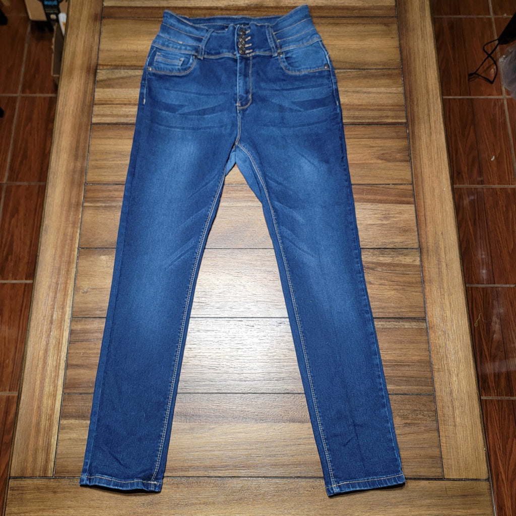 Bamboo Jeans Dark Wash Hi-Rise Denim Jeans - Size Junior 15