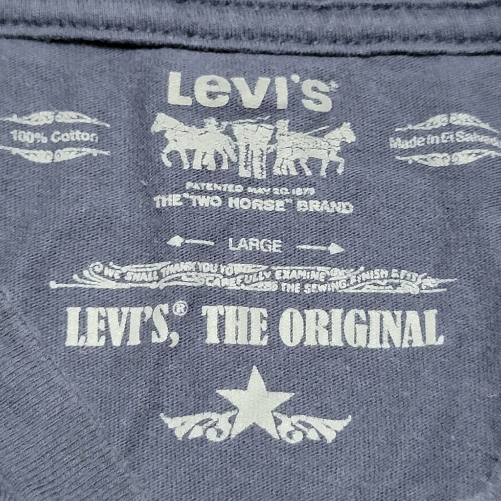 Levi's Black Unisex Tee Skull Guitar - Size Large