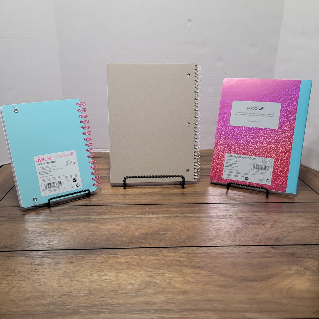 3 Pc Barbie Notebooks: Spiral, Composition & Journal - NEW