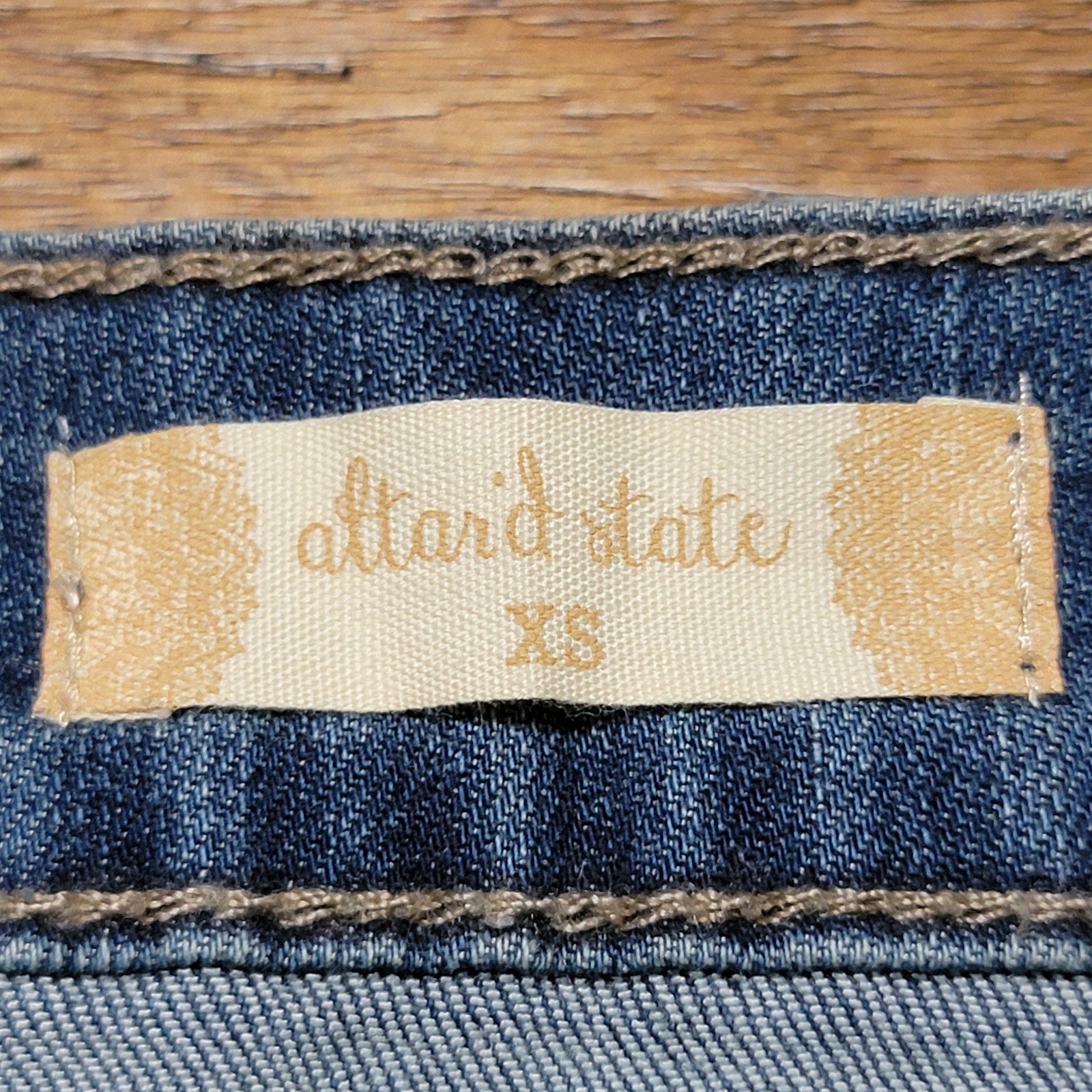 Altar'd State Full Snap Denim Mini Skirt - Size XS