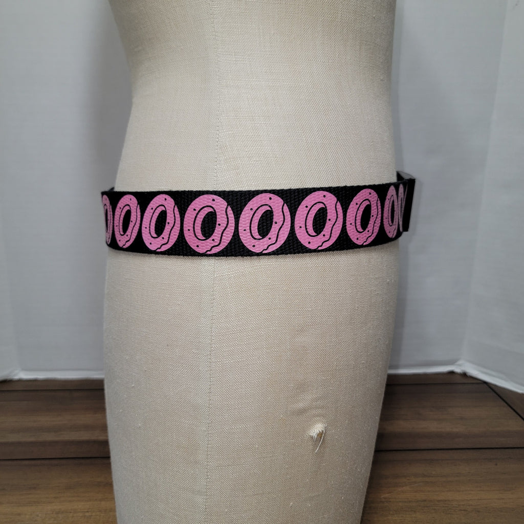 Tyler The Creator Odd Future Black & Pink Donut Belt 48"