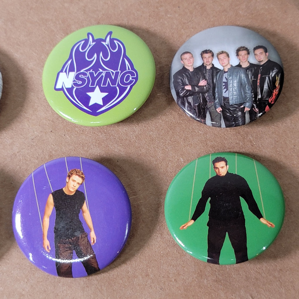 VINTAGE Set of 10 NSYNC 1.25" Buttons