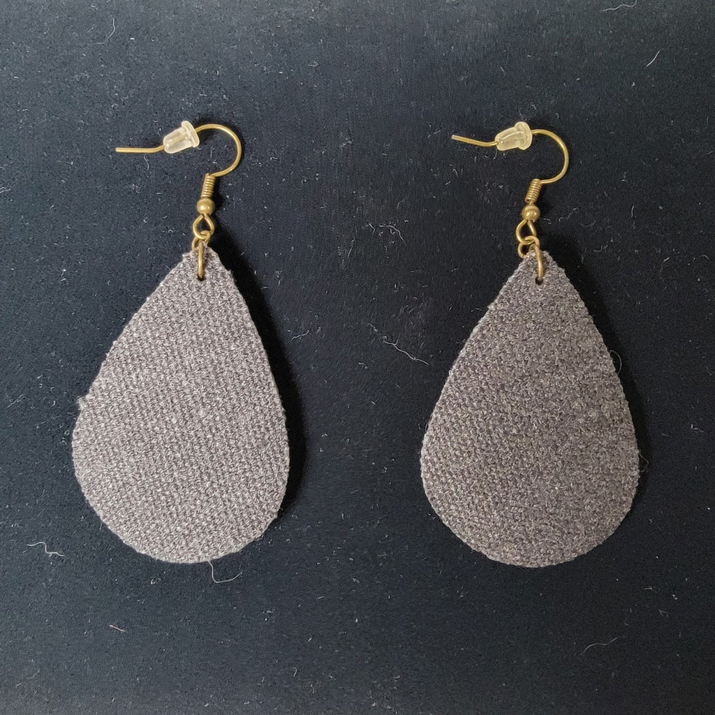 Houston Astros Orange and Blue Tear Drop Glitter Hook Earrings