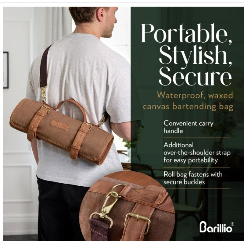 Barillio Bartender Roll Bag & Bar Tool Set - New In Box