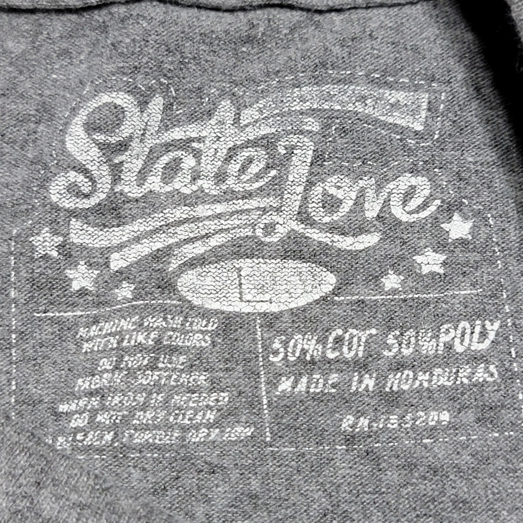 State Love Grey Unisex Tee "Lone Star Tacos" Taco Truck - Size Large