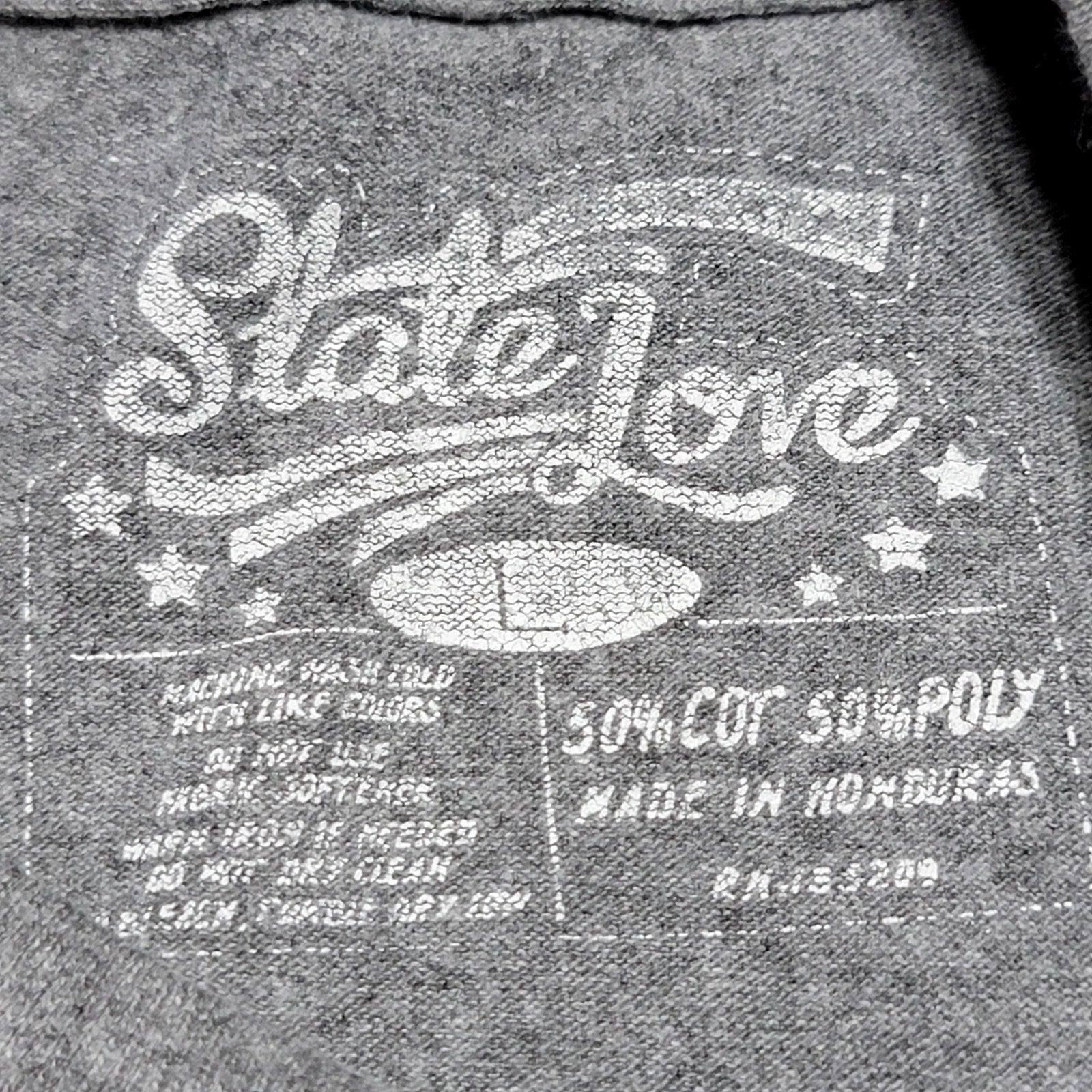 State Love Grey Unisex Tee "Lone Star Tacos" Taco Truck - Size Large
