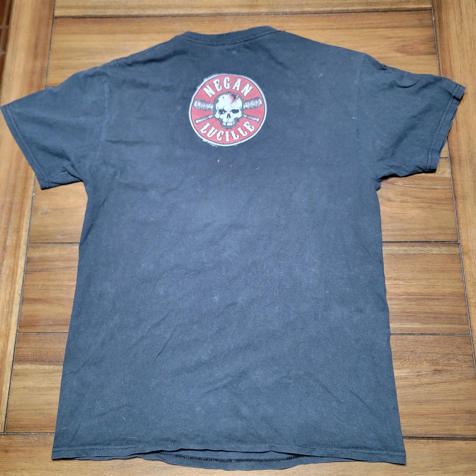 The Walking Dead Black Unisex Tee "Negan Lucille" Skull - Size Medium
