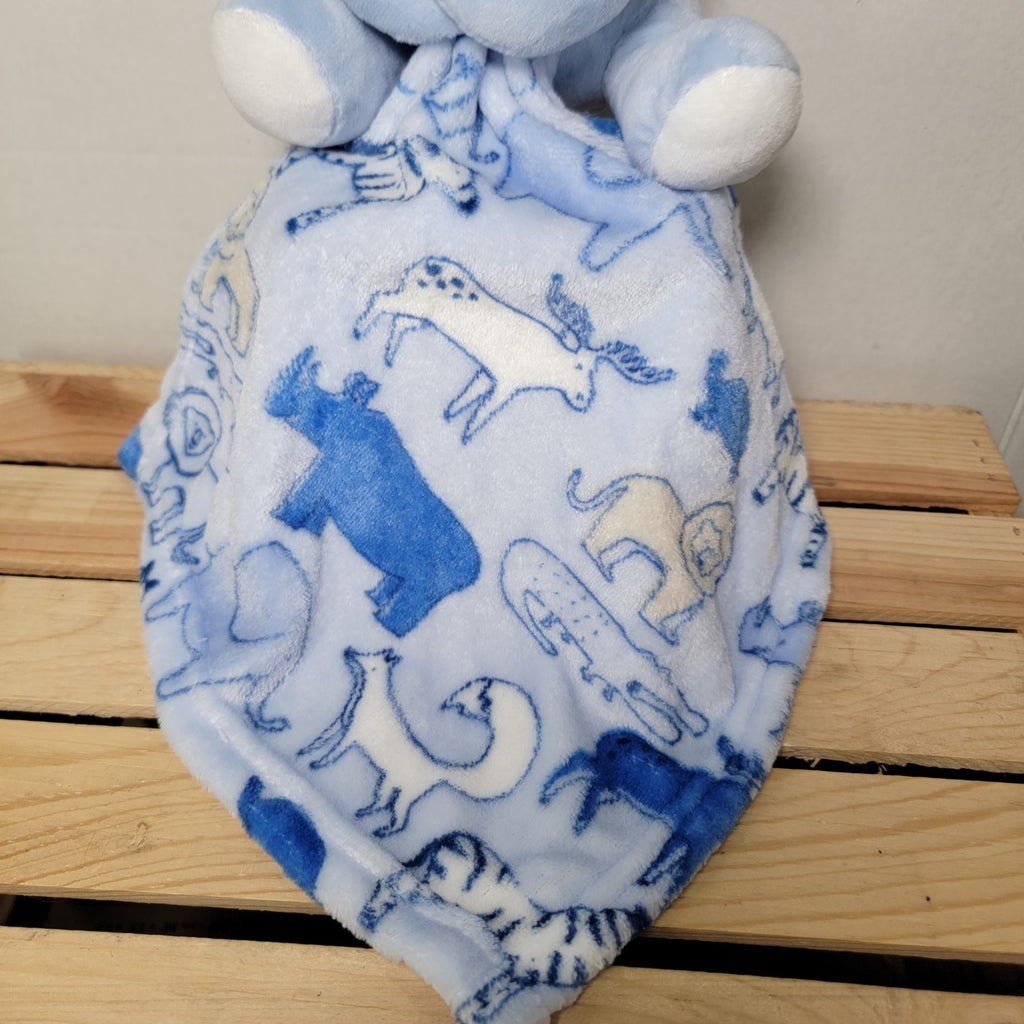 Little Beginnings Blue Elephant Plush & Blue Animal Lovey - NWT