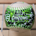 Franklin Soft Strike Green & Black Camo Chrome Indoor / Outdoor Baseball