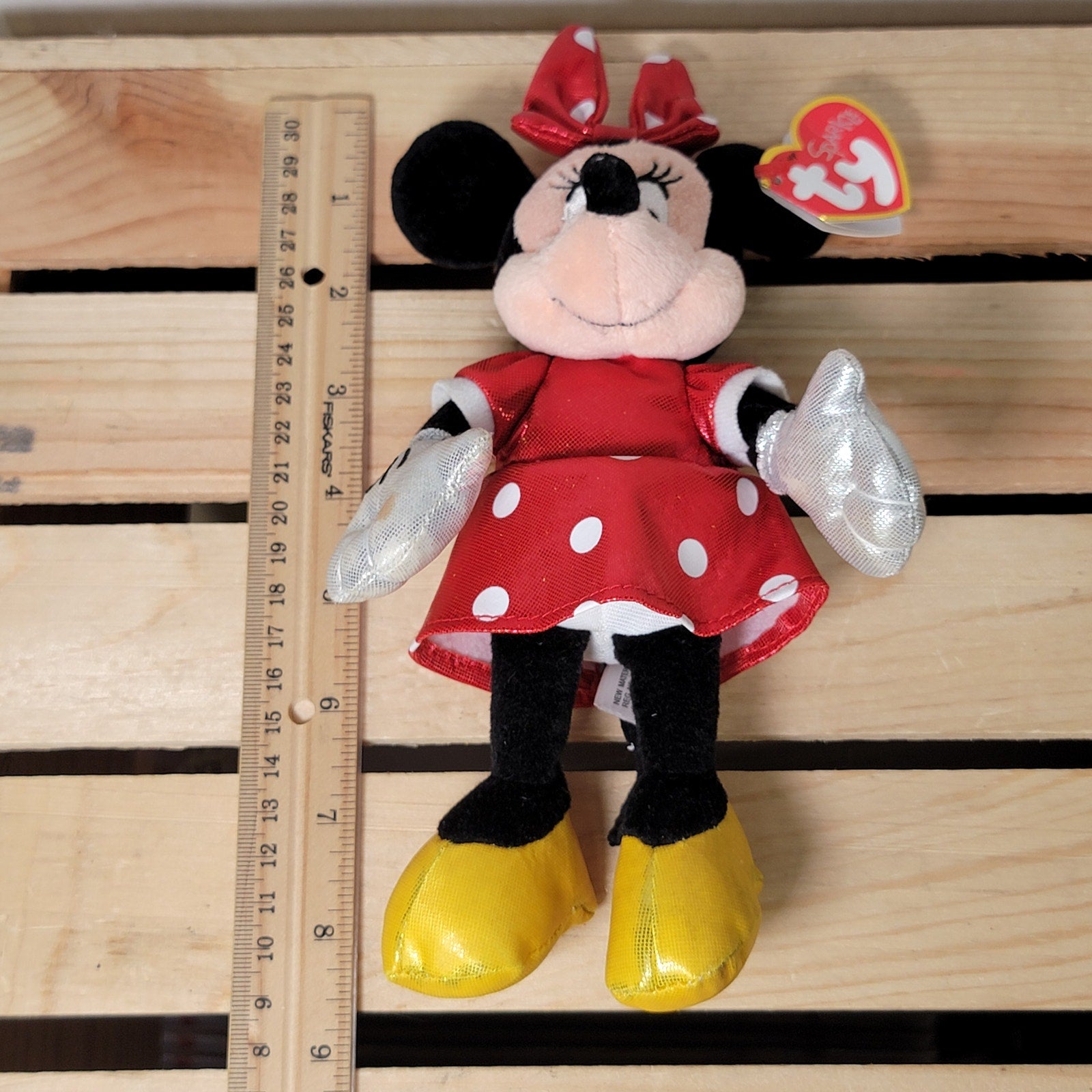 TY x Disney Sparkle Minnie Mouse Plush Doll w/ Tag