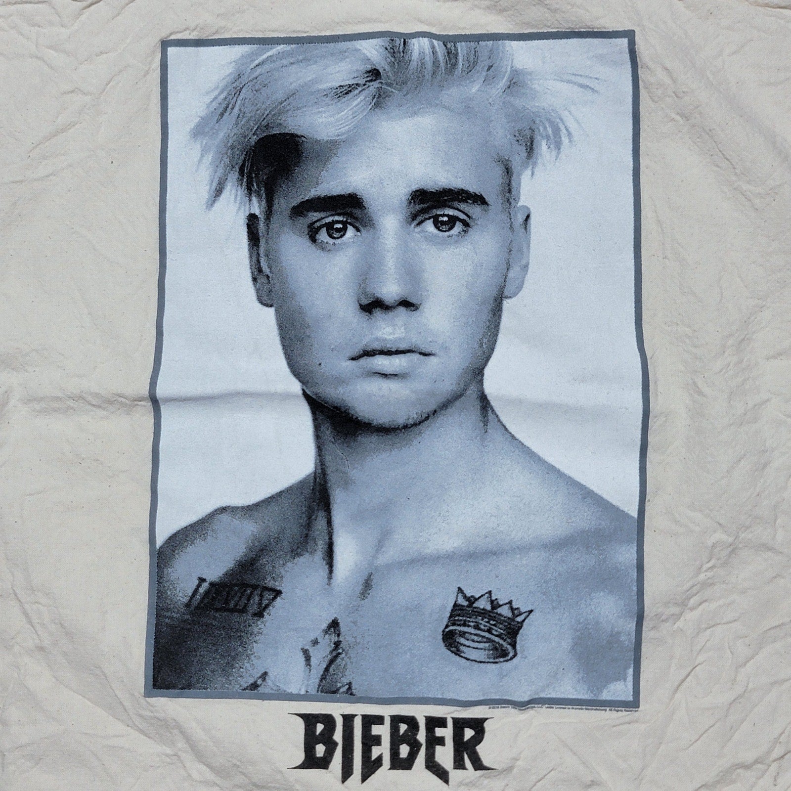 Justin Bieber Thin Canvas Tote "Sorry"