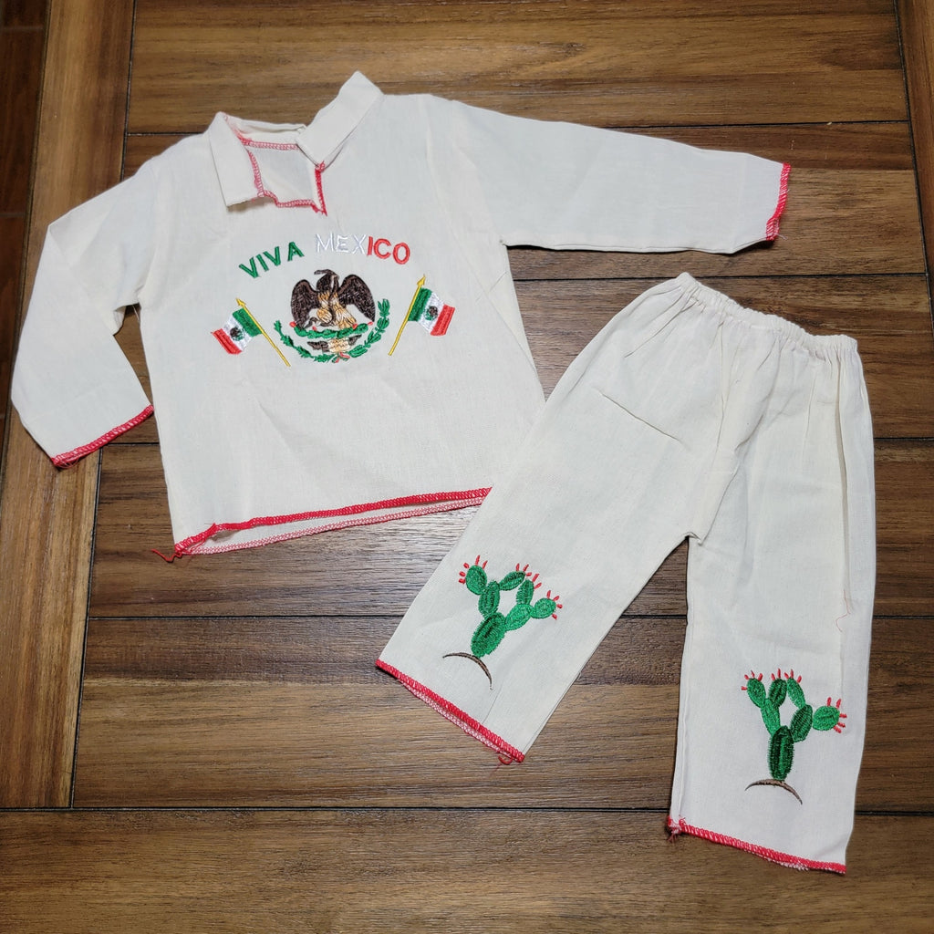 2 Pc Boys Viva Mexico Ceremonial Outfit - Size 1 (4T)