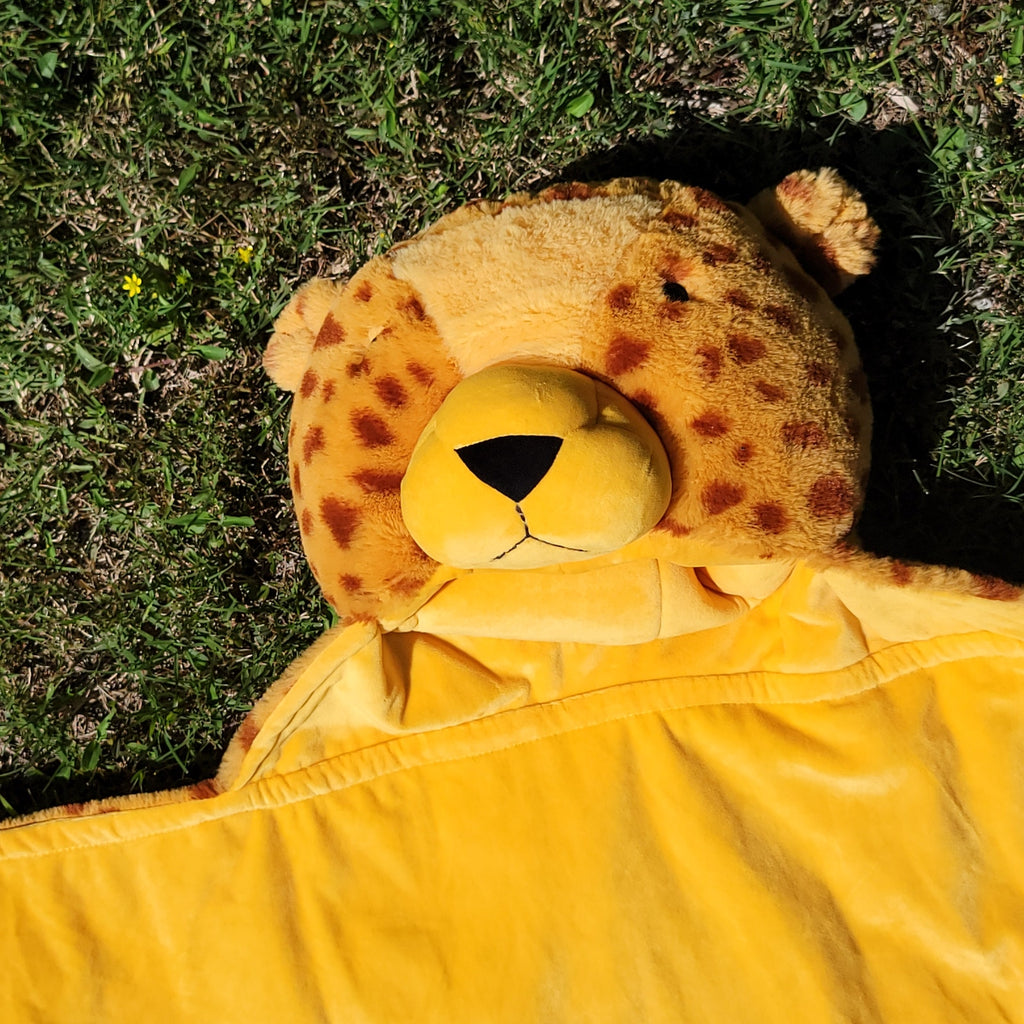 Pillowfort Kids Orange Hooded Cheetah Blanket - 39" x 50"