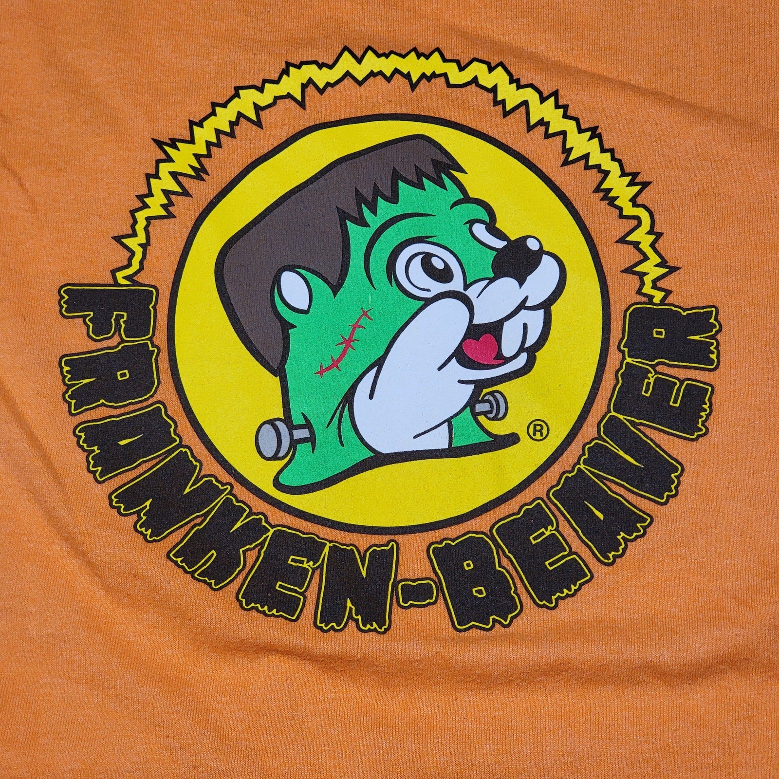 Buc-ee's Halloween Orange Unisex Tee "Franken-Beaver" - Size XL