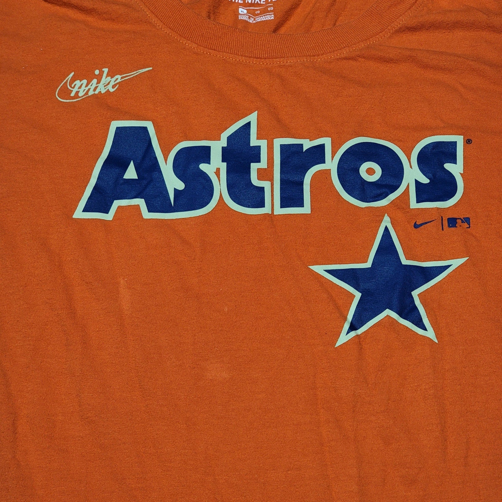 The Nike Tee Orange Houston Astros Classic Logo Tee - Size XL