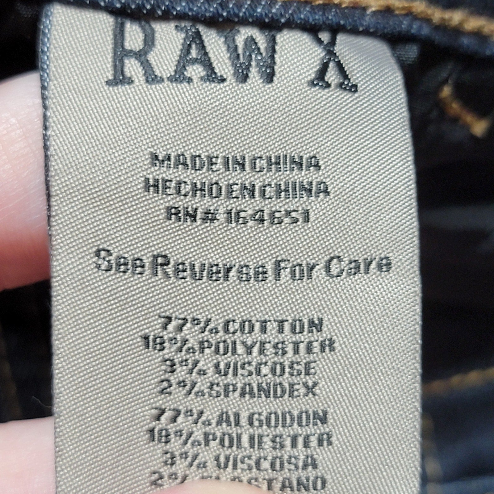 Raw X Dark Wash Carpenter Straight Jeans - Size 36 Skinny