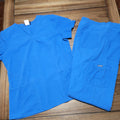 2 Pc Sanibel Scrubs Ladies Blue V-Neck & Draw String Pants - Size Small