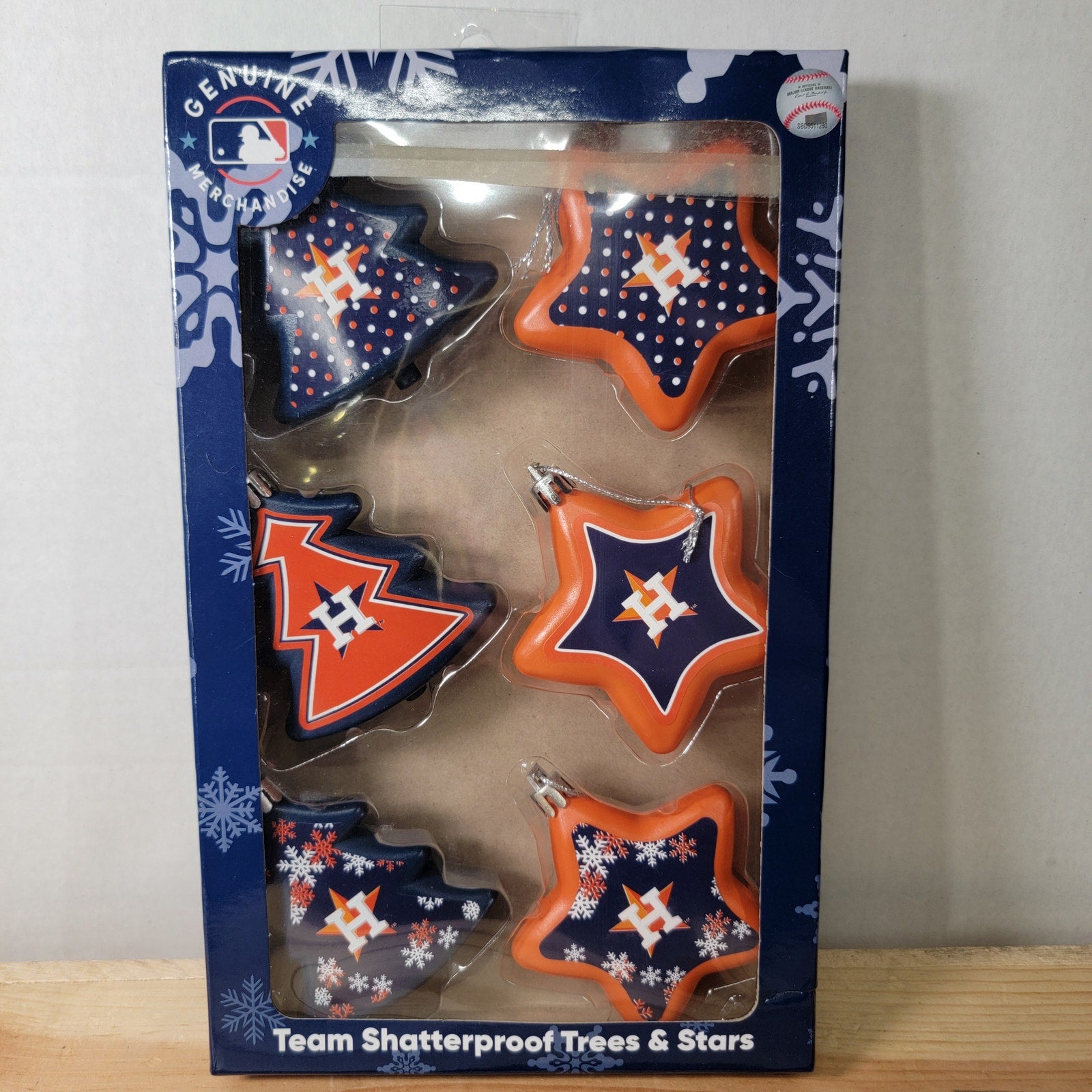 MLB Houston Astros Christmas Team Shatterproof Trees & Stars Ornaments - NEW