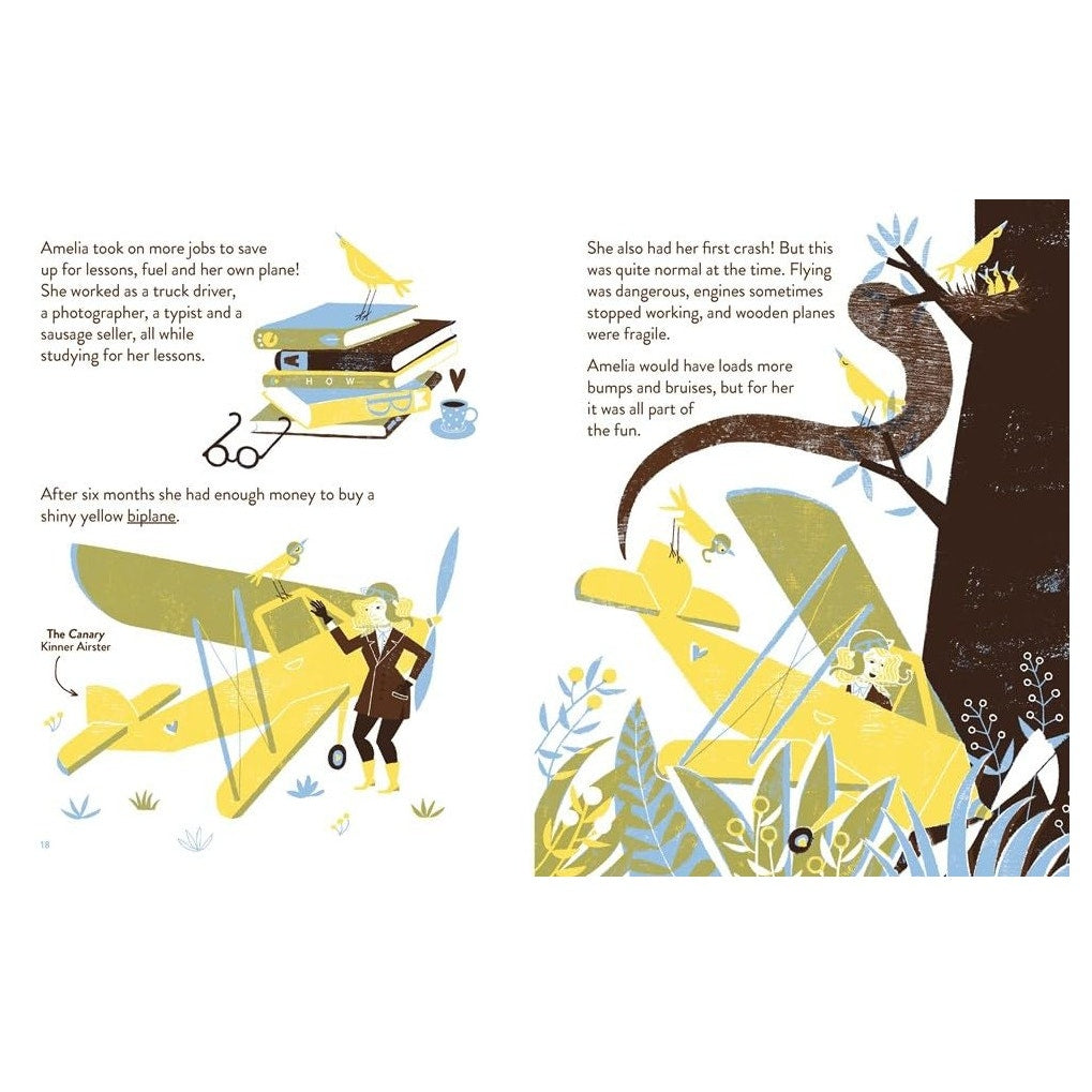 Set of 2 Little Guides To Great Lives: Amelia Earhart & Stephen Hawking