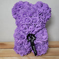 Purple Foam Rose Teddy Bear w/ "Just For You" Ribbon