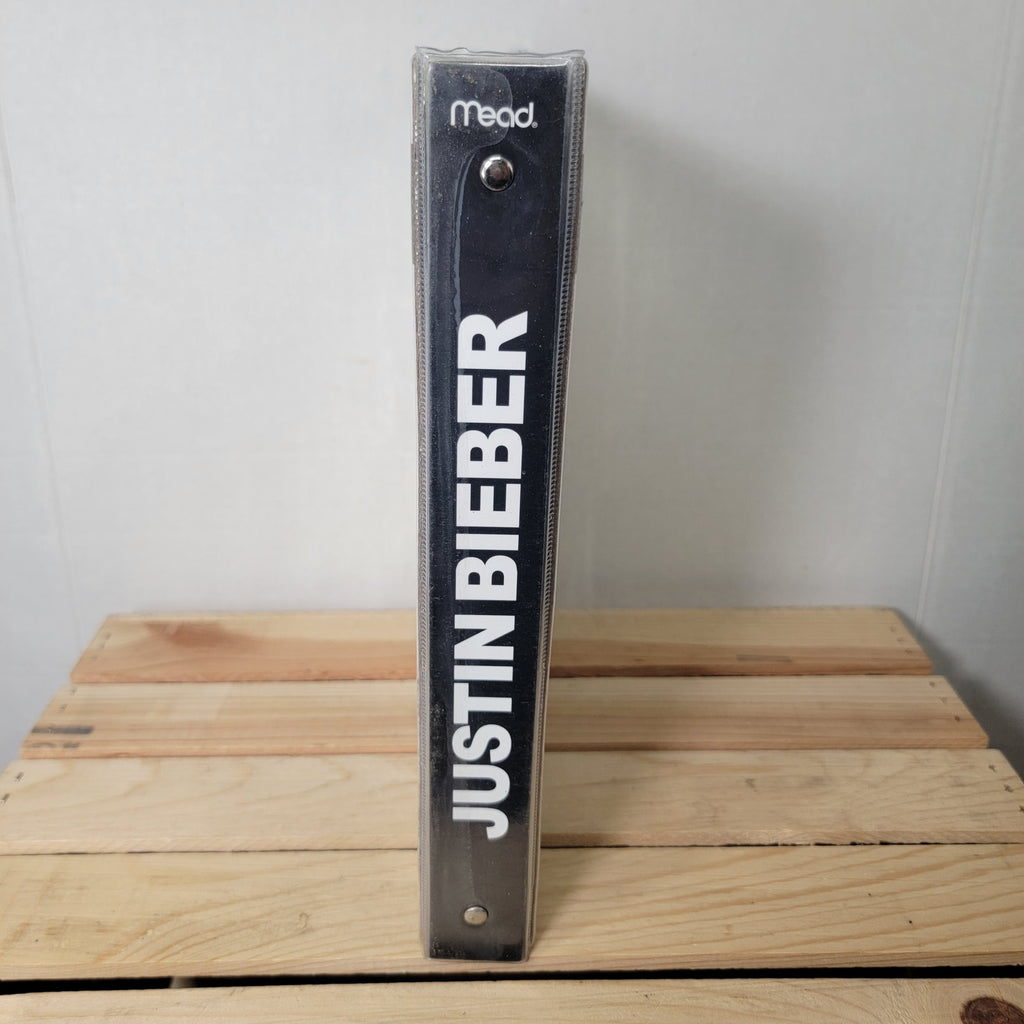 Justin Bieber White 1.5" Binder w/ Spiral Notebook