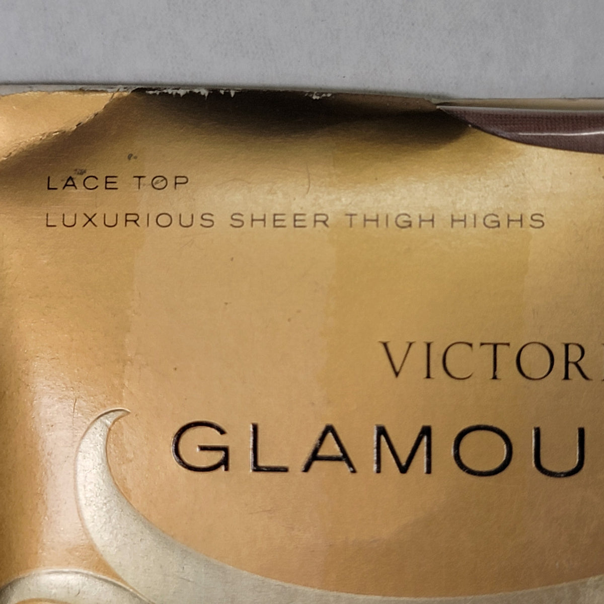 Victoria's Secret Glamour Sheers Lace Top Thigh Highs - Natural Medium NEW