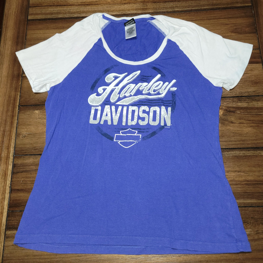 Harley-Davidson Baseball Style Tee "Bayside HD Portsmouth, VA" -Size Large