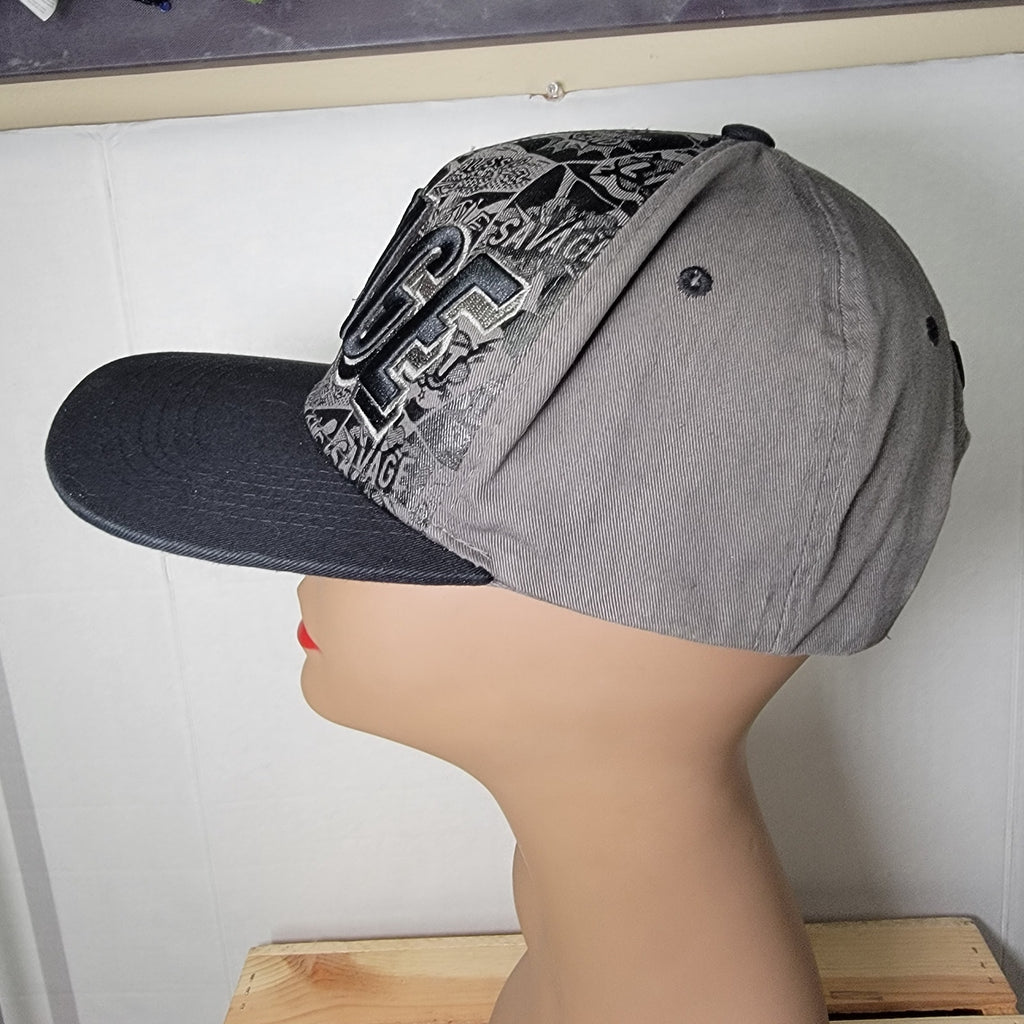 Top Level Black & Grey "Savage" Snapback Ballcap