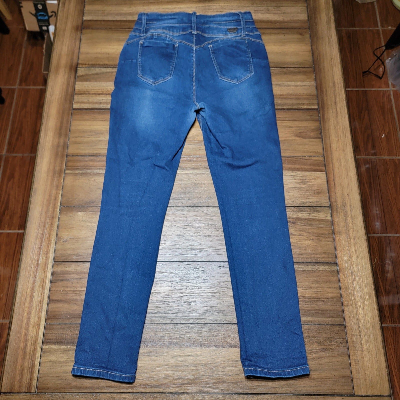 Bamboo Jeans Dark Wash Hi-Rise Denim Jeans - Size Junior 15