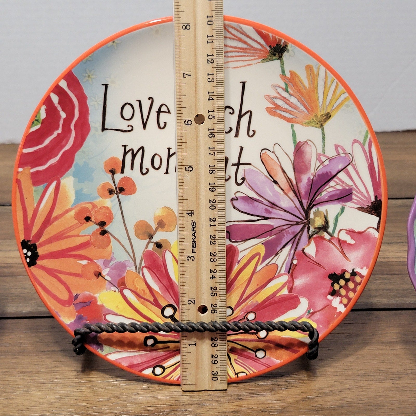 Set of 3 Cracker Barrel Positive Sayings Floral Plates