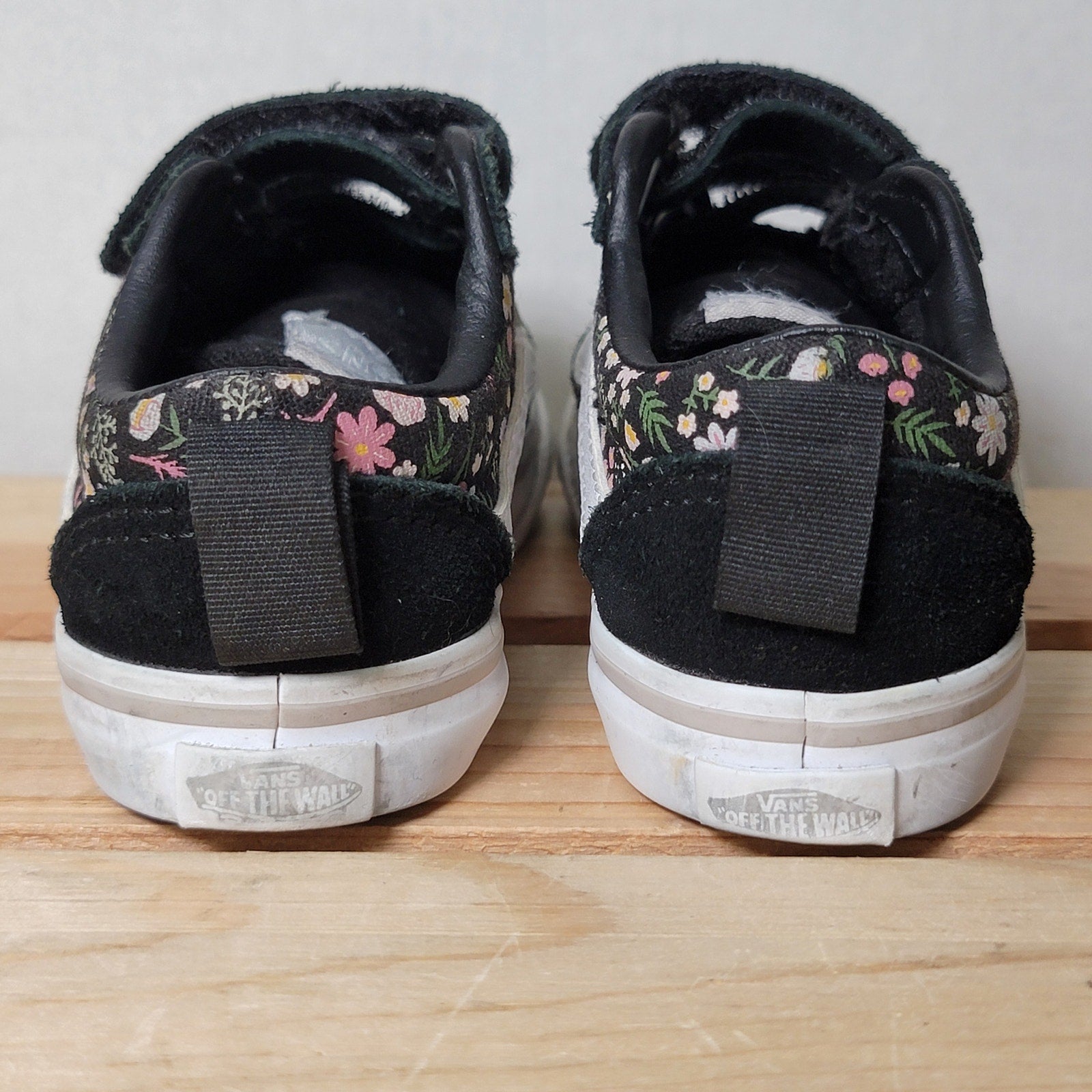 VANS Ward V Toddler Fall Floral Black Shoes - Size Toddler 6