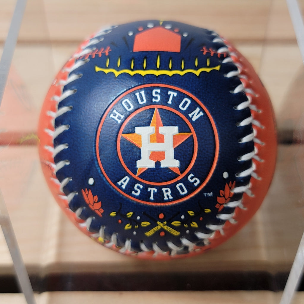 Rawlings Houston Astros Día de los Muertos Orange and Blue Baseball