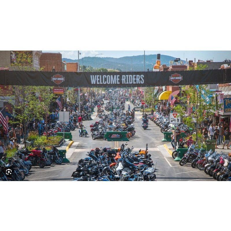 Ceramic Shot Glass From Sturgis Motorcycle Rally, Black Hills SD
