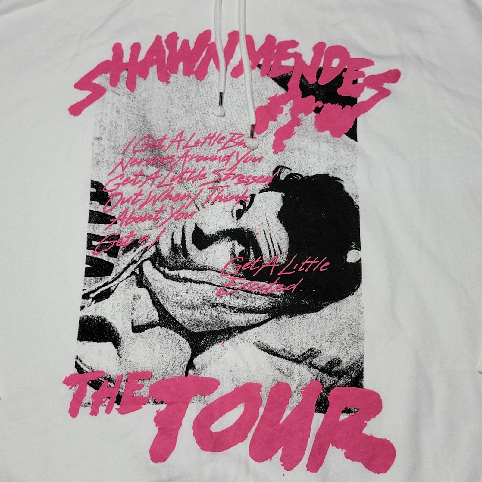 Shawn Mendez The Tour LS White Unisex Hoodie "Youth" - Size XL