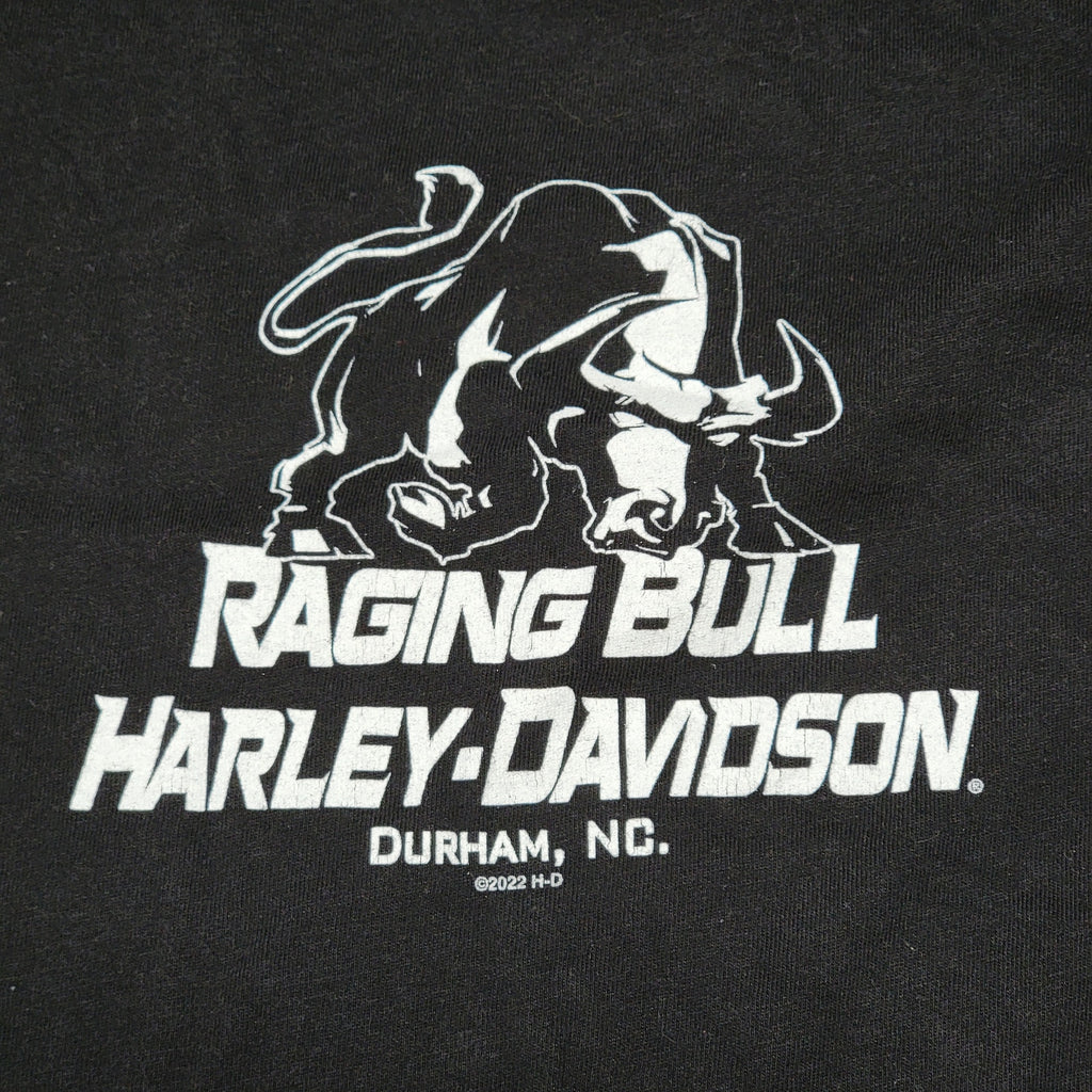 Harley-Davidson Black Tee "Raging Bull HD Durham, NC" - Size Junior XL
