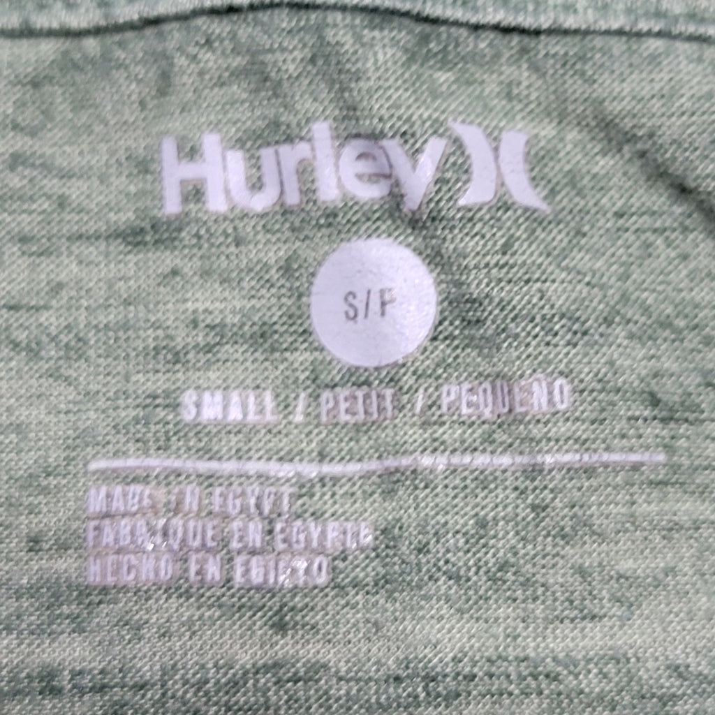 Hurley Green Tee Diamond Logo - Size Small