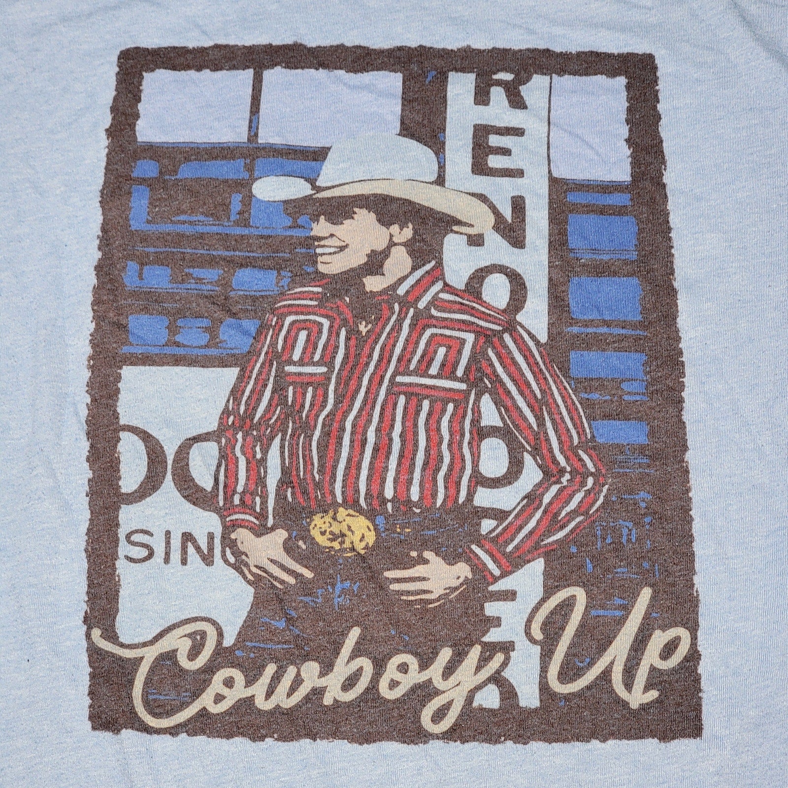 George Strait Blue Unisex Tee "Cowboy Up" - Size XL