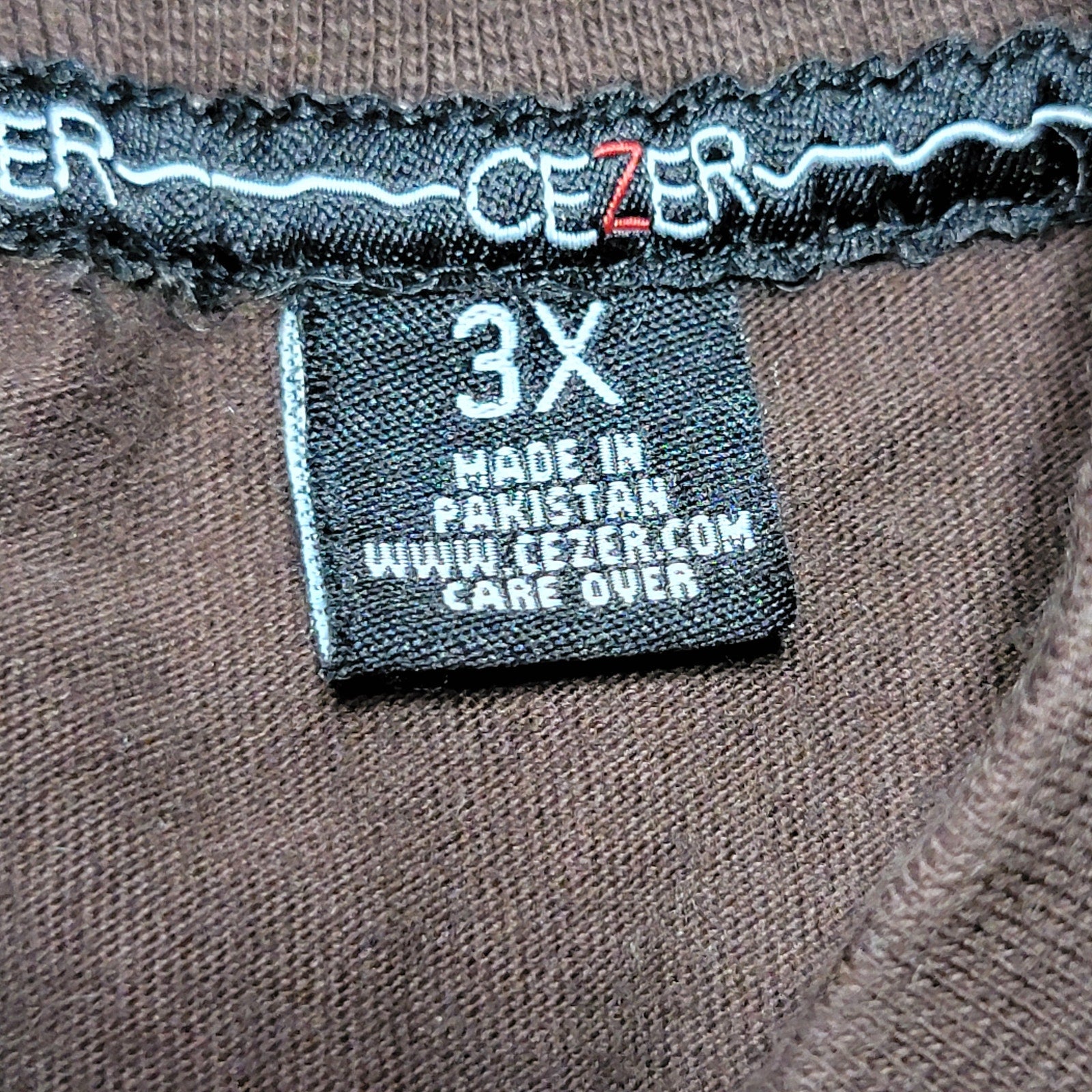 Cezer LS Brown Unisex Tee w/ Bling "Rich And Famous" - Size 3X