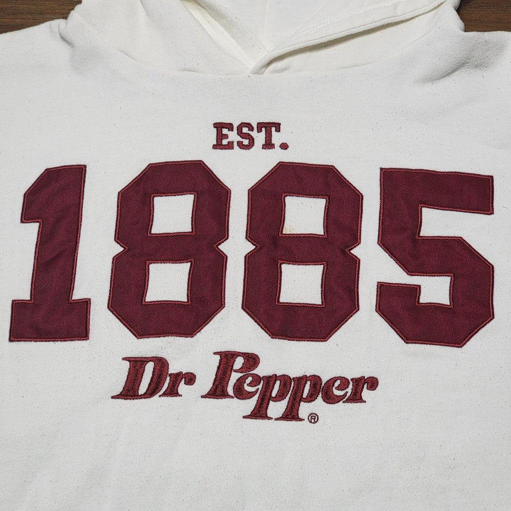 Dr. Pepper White Unisex Oversized Hoodie "Est. 1885" - Size Medium