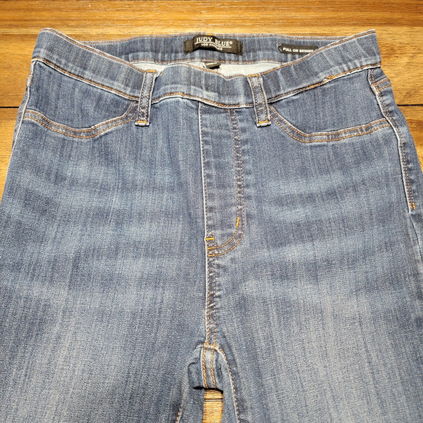 Judy Blue Pull On Skinny Denim Jeans w/ Faux Front Pockets - Size 9/29