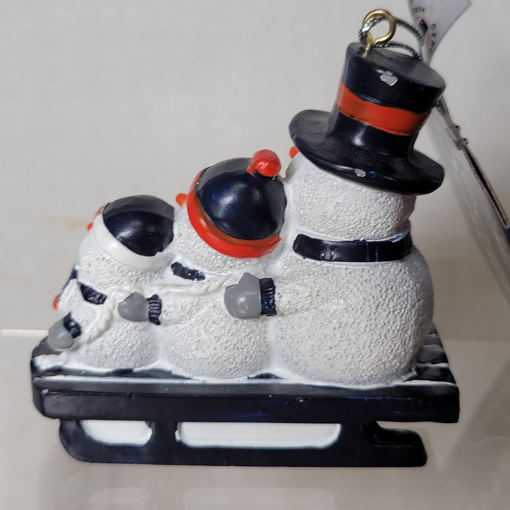 MLB Houston Astros Christmas Ornament 3 Snowmen on a Sled - NWT