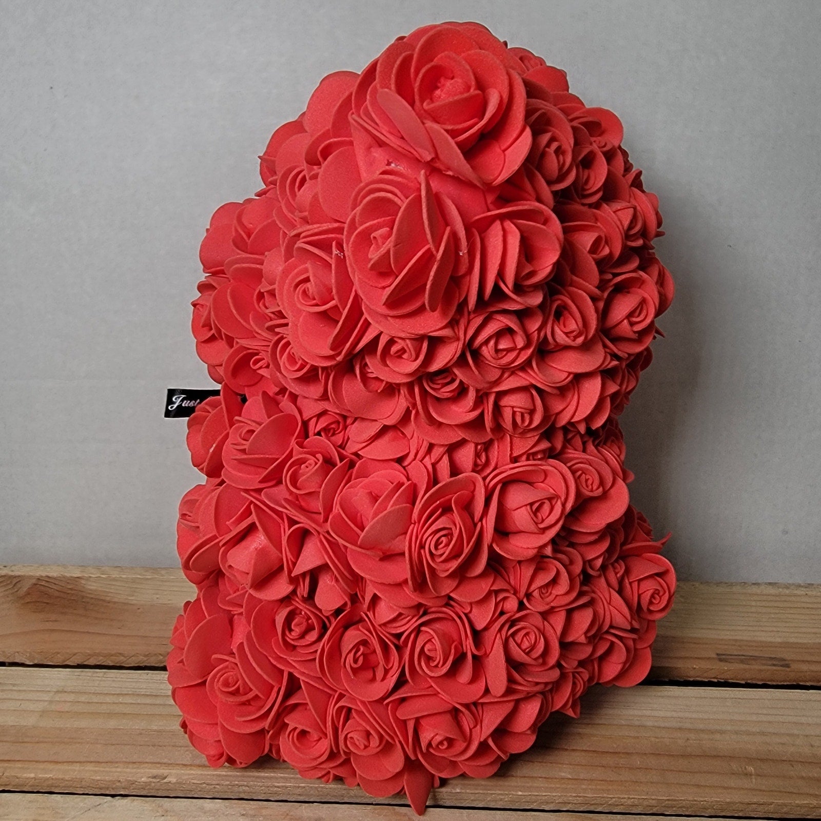 Red Foam Rose Teddy Bear w/ "Just For You" Ribbon