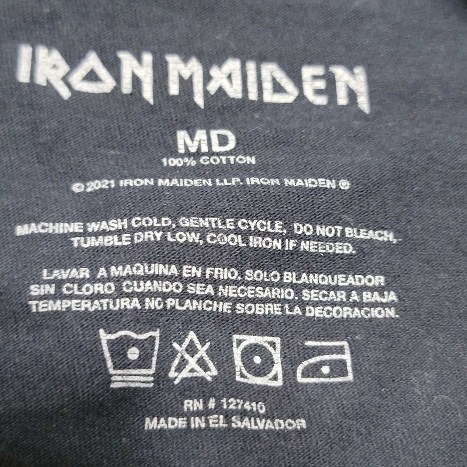 Iron Maiden Black Cut Tank Top "The Number Of The Beast" - Size Medium