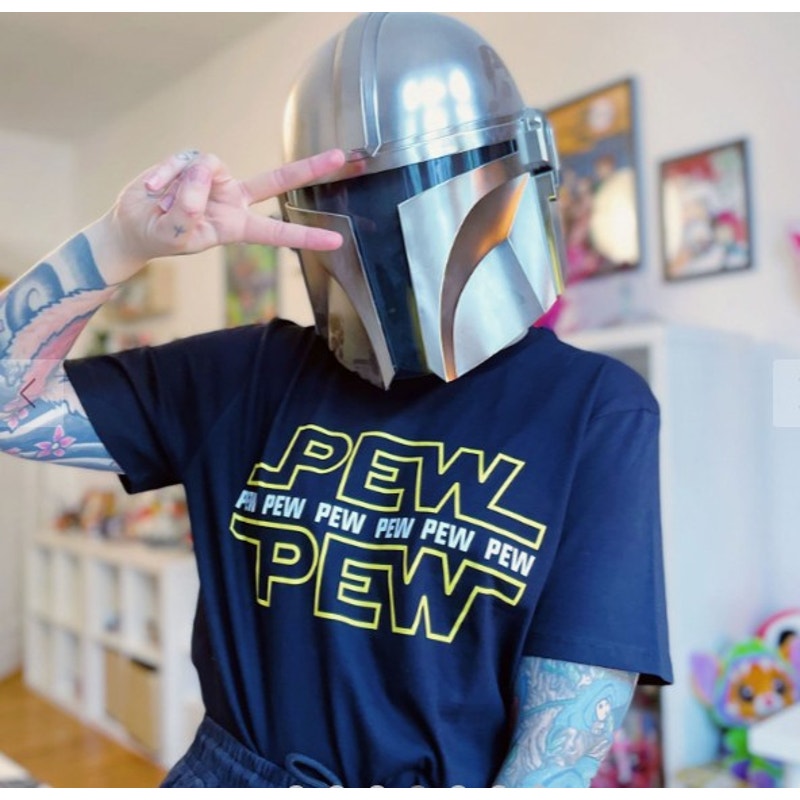 Star Wars Black Unisex Tee (Gildan) "Pew Pew Pew" - Size Medium