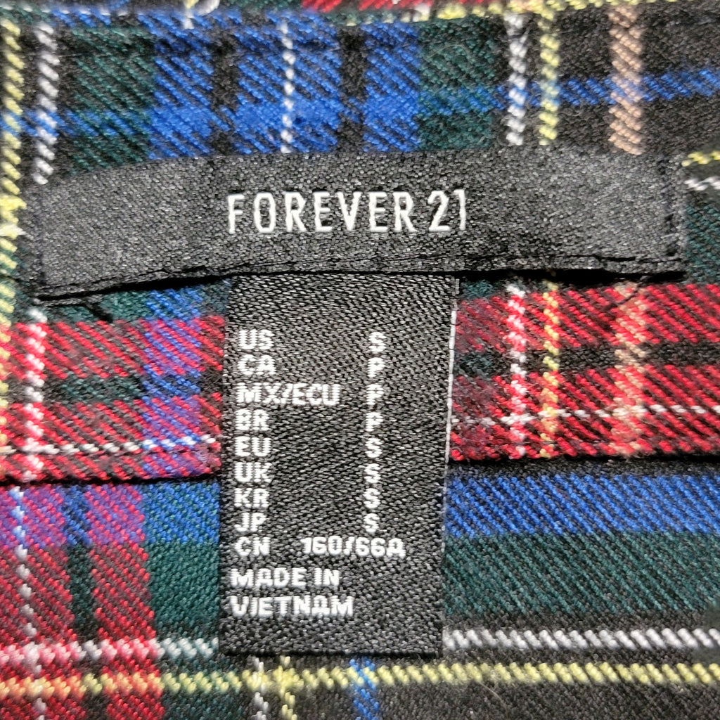 Forever 21 Plaid Mini Wrap Skirt - Size Small